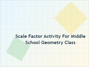 Applying Scale Factor in Middle School Geometry